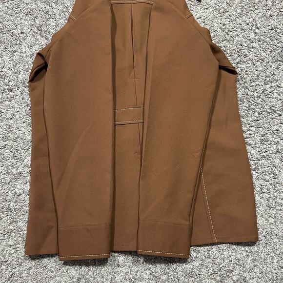 Vintage 70s JC Penney Leisure Jacket Polyester Disco Coat Dark Brown 42R Large - Picture 11 of 12